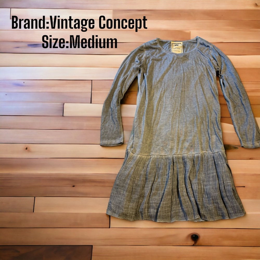 Womans Vintage Concept Dress with Scarf Size Medium